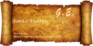 Gantz Etelka névjegykártya